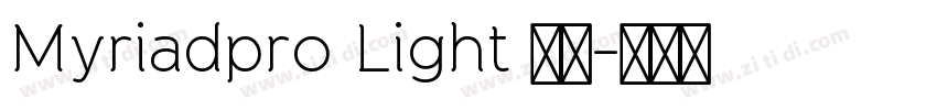Myriadpro Light 亮体字体转换
